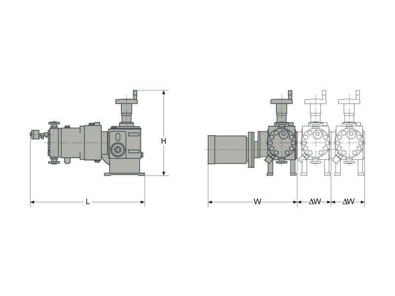 Dimensioni di montaggio delle pompe LEWA